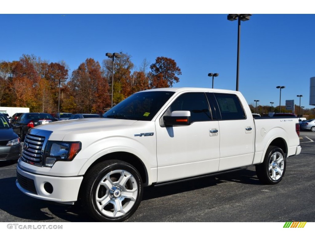 2011 F150 Limited SuperCrew - White Platinum Metallic Tri-Coat / Steel Gray/Black photo #3