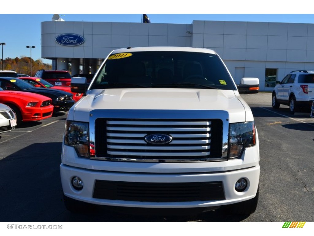 2011 F150 Limited SuperCrew - White Platinum Metallic Tri-Coat / Steel Gray/Black photo #7