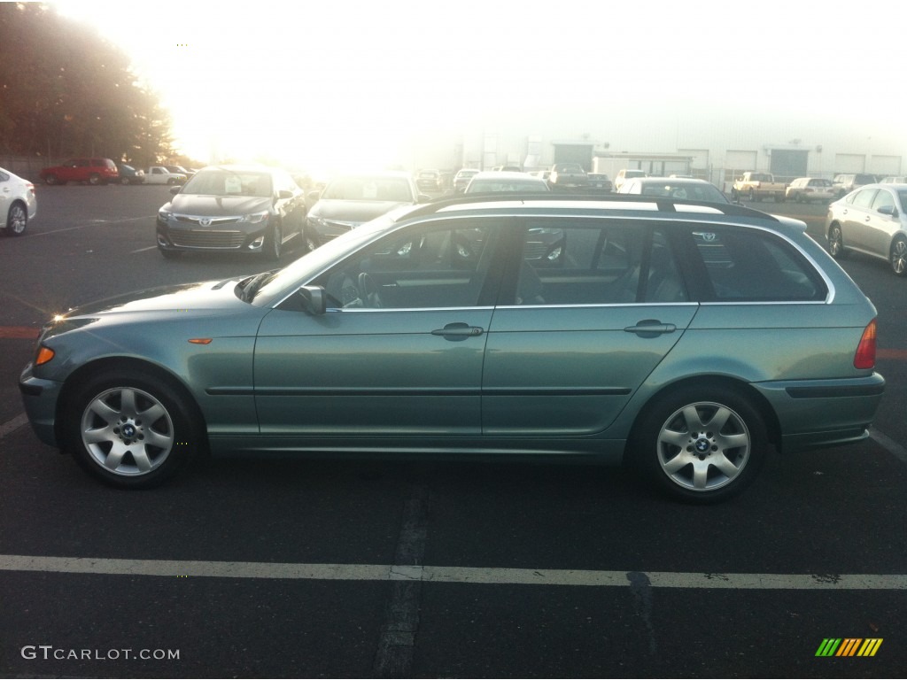 2004 3 Series 325i Wagon - Grey Green Metallic / Black photo #8