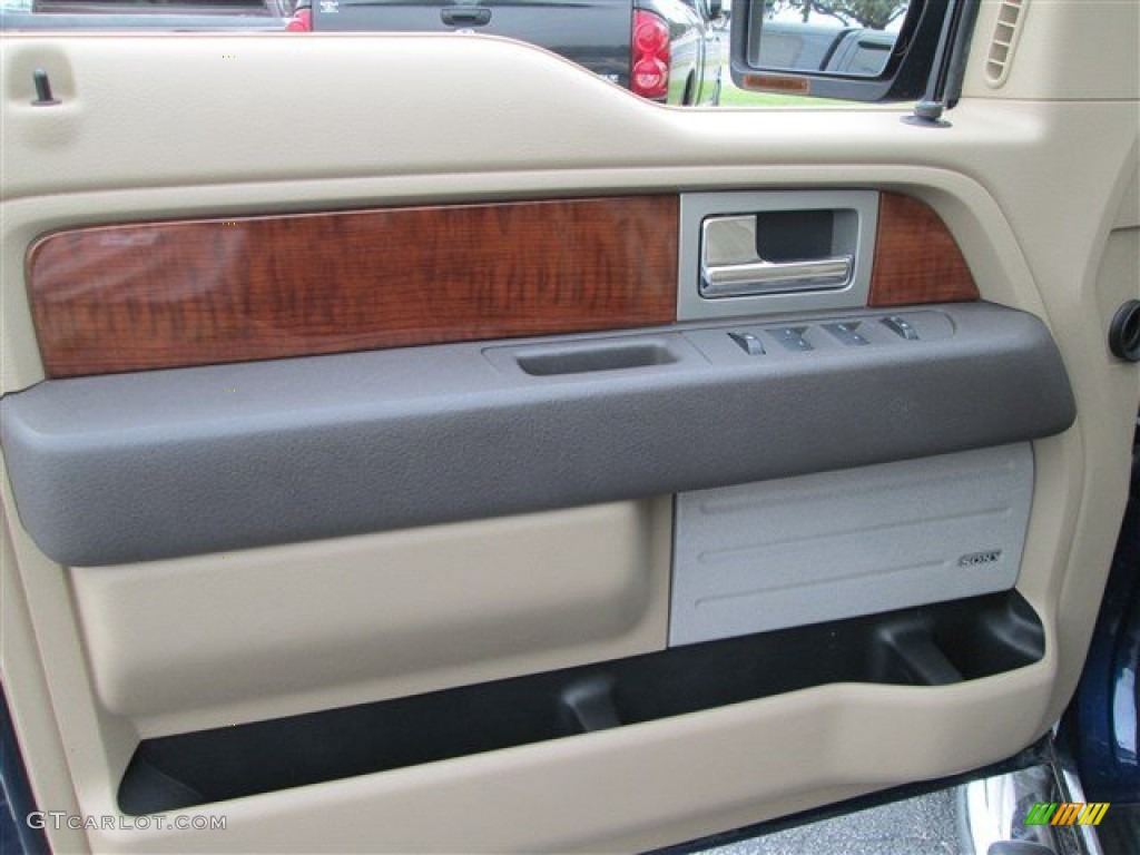 2010 F150 Lariat SuperCrew 4x4 - Dark Blue Pearl Metallic / Medium Stone photo #12