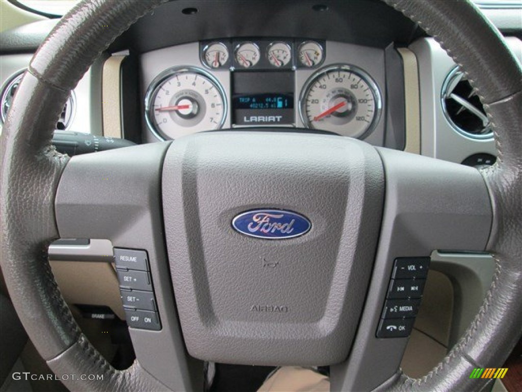 2010 F150 Lariat SuperCrew 4x4 - Dark Blue Pearl Metallic / Medium Stone photo #18