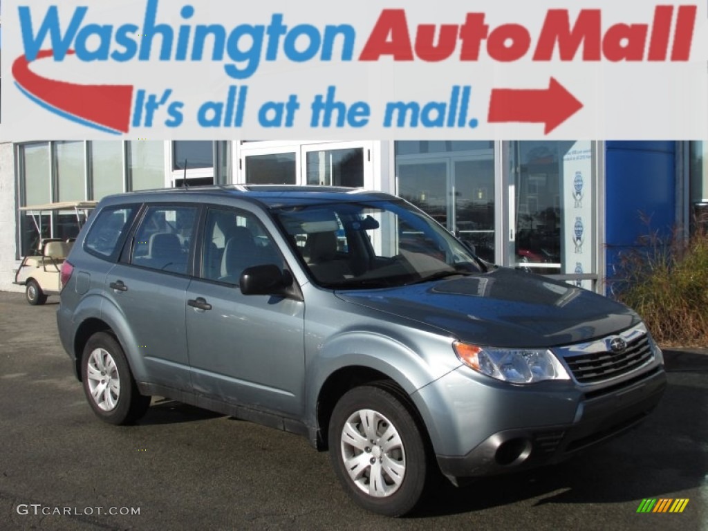 2009 Forester 2.5 X - Sage Green Metallic / Black photo #1