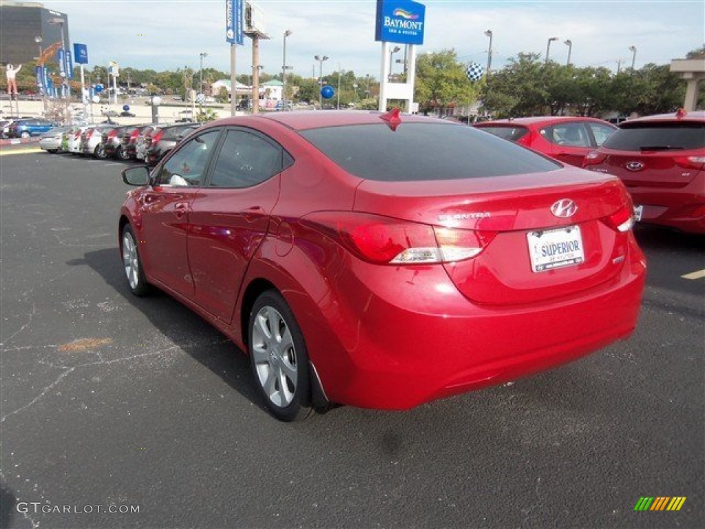 2013 Elantra Limited - Red / Black photo #3