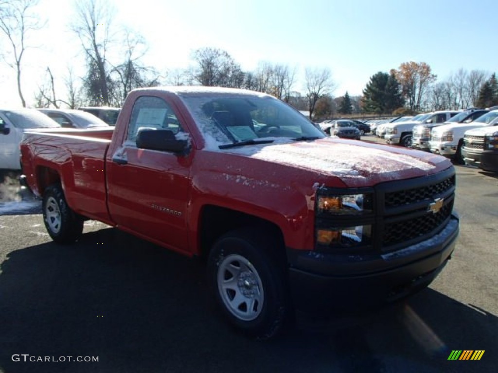 2014 Silverado 1500 WT Regular Cab 4x4 - Victory Red / Jet Black/Dark Ash photo #4