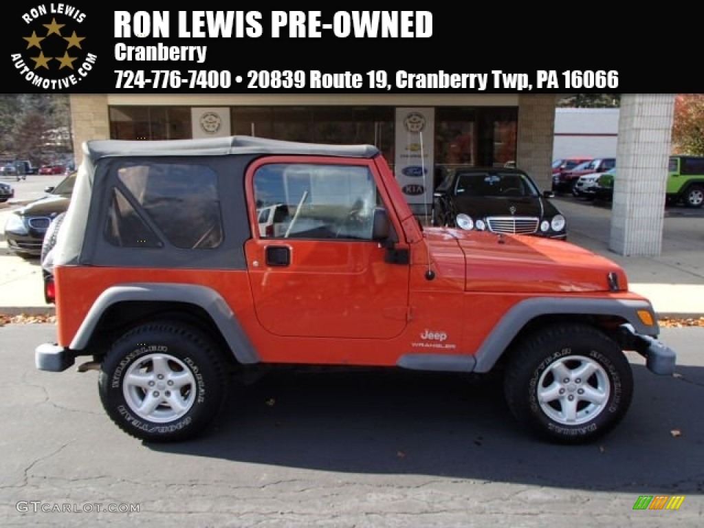 2005 Wrangler X 4x4 - Impact Orange / Dark Slate Gray photo #1