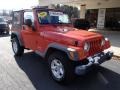 2005 Impact Orange Jeep Wrangler X 4x4  photo #2