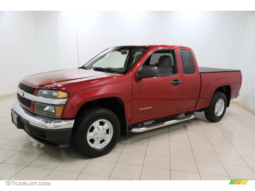 Dark Cherry Red Metallic 2004 Chevrolet Colorado Extended Cab Exterior Photo #87876427