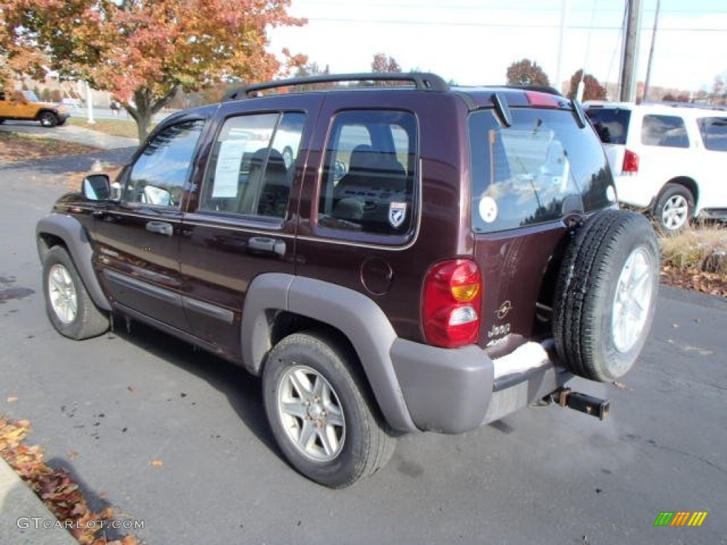 2004 Liberty Sport 4x4 - Deep Molten Red Pearl / Dark Slate Gray photo #6