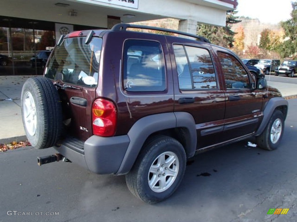 2004 Liberty Sport 4x4 - Deep Molten Red Pearl / Dark Slate Gray photo #8
