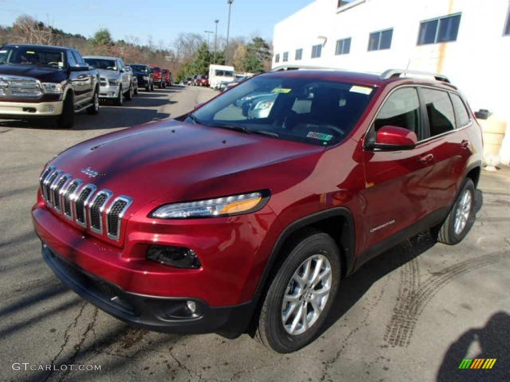Deep Cherry Red Crystal Pearl 2014 Jeep Cherokee Latitude 4x4 Exterior Photo #87879529