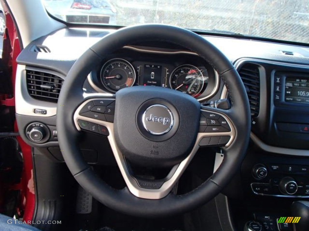 2014 Jeep Cherokee Latitude 4x4 Morocco - Black Steering Wheel Photo #87879913
