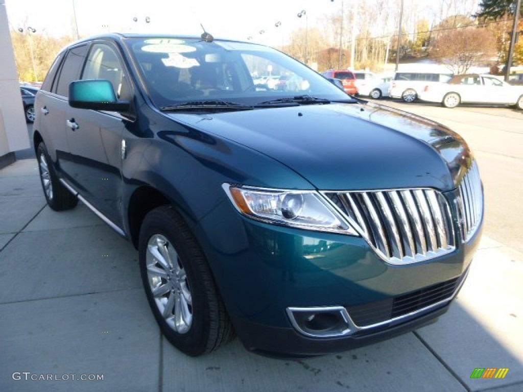 2011 MKX AWD - Mediterranean Blue Metallic / Charcoal Black photo #6