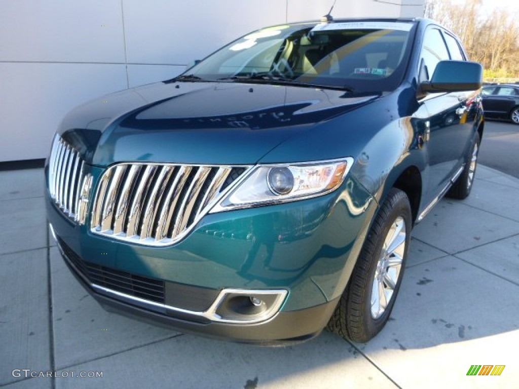 2011 MKX AWD - Mediterranean Blue Metallic / Charcoal Black photo #8