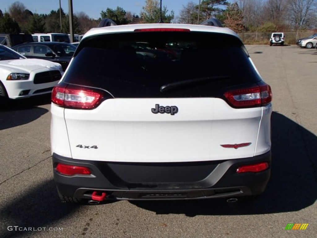 2014 Cherokee Trailhawk 4x4 - Bright White / Morocco - Black photo #7