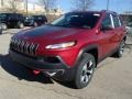 Deep Cherry Red Crystal Pearl 2014 Jeep Cherokee Trailhawk 4x4 Exterior