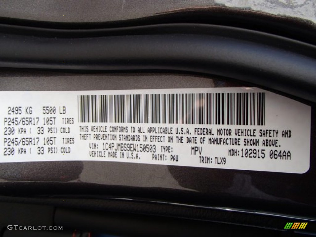2014 Cherokee Color Code PAU for Granite Crystal Metallic Photo #87882226