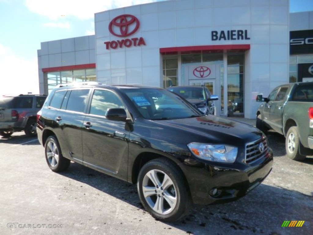 2008 Highlander Sport 4WD - Black / Sand Beige photo #1