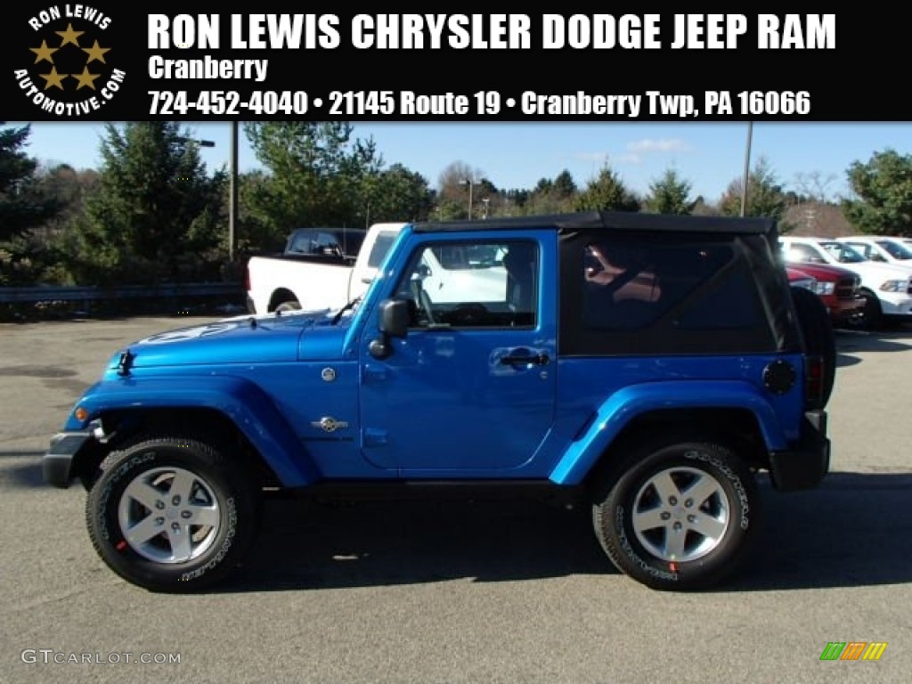 2014 Wrangler Freedom Edition 4x4 - Hydro Blue Pearl Coat / Black photo #1