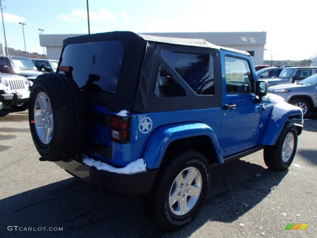 2014 Wrangler Freedom Edition 4x4 - Hydro Blue Pearl Coat / Black photo #6