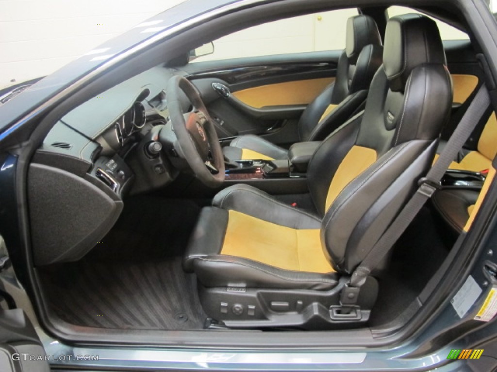 Ebony/Saffron Interior 2011 Cadillac CTS -V Coupe Photo #87886090
