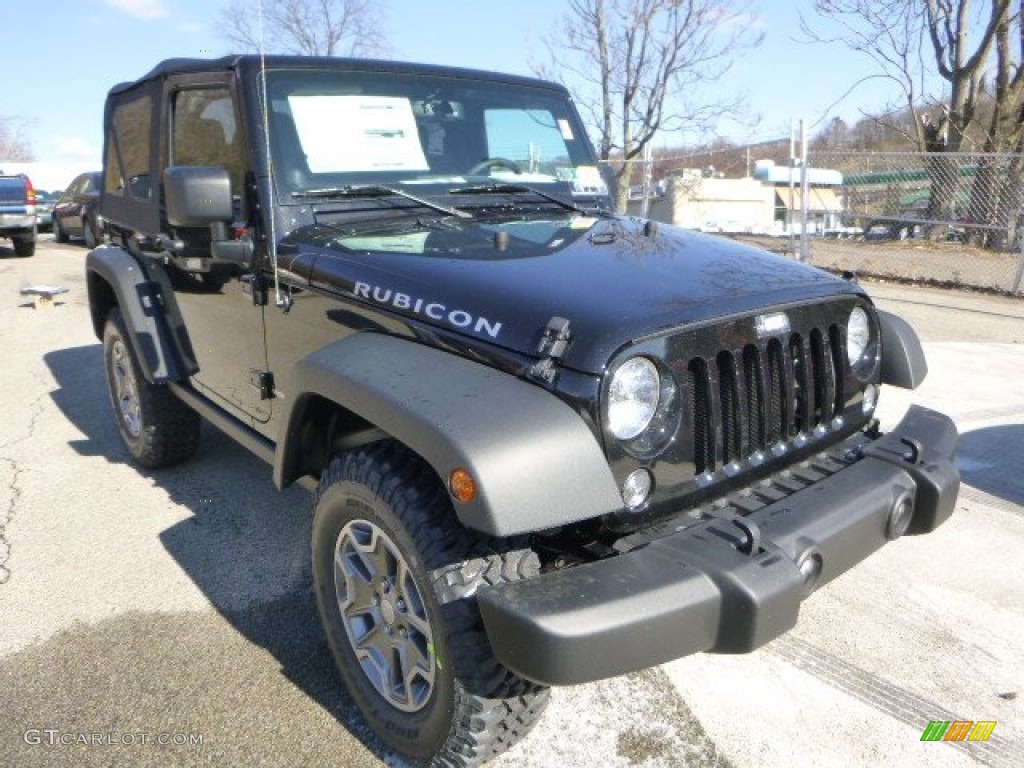 Black 2014 Jeep Wrangler Rubicon 4x4 Exterior Photo #87886660