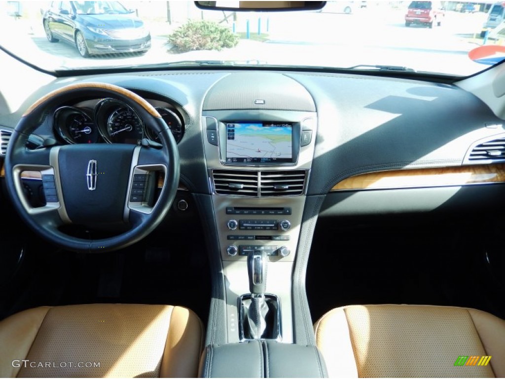 2012 Lincoln MKT EcoBoost AWD Charcoal Black/Canyon Dashboard Photo #87889747