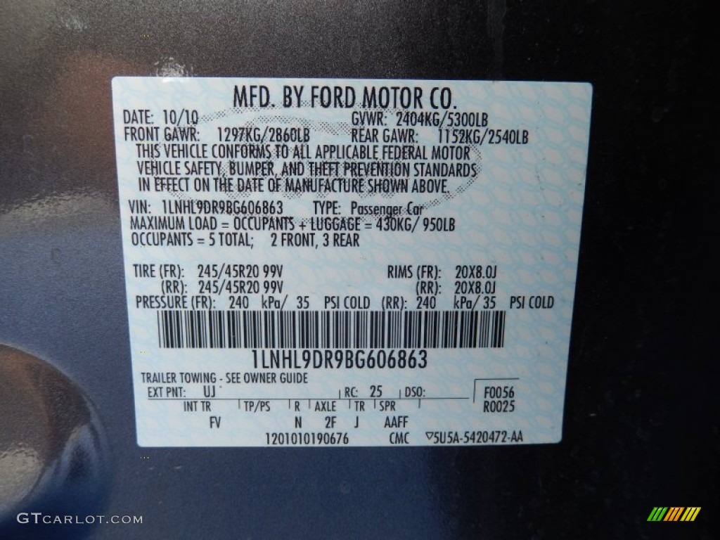 2011 MKS FWD - Sterling Gray Metallic / Cashmere photo #27