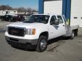 Summit White - Sierra 3500HD Crew Cab 4x4 Dually Chassis Photo No. 3