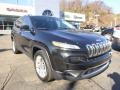 2014 Brilliant Black Crystal Pearl Jeep Cherokee Limited 4x4  photo #7