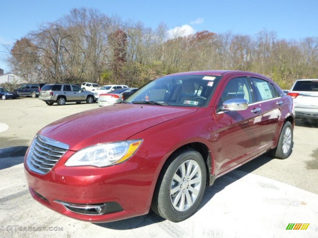 2014 200 Limited Sedan - Deep Cherry Red Crystal Pearl / Black/Light Frost Beige photo #1