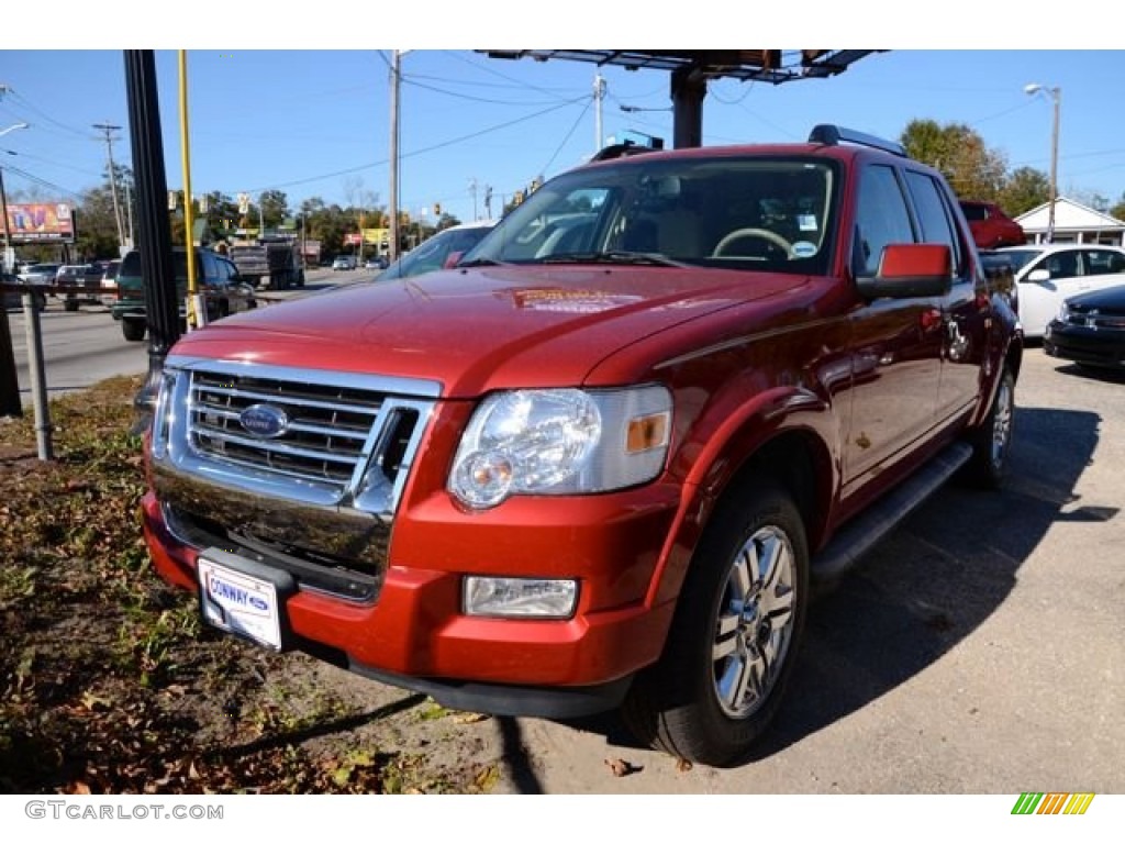 2010 Explorer Sport Trac Limited - Sangria Red Metallic / Camel/Sand photo #1