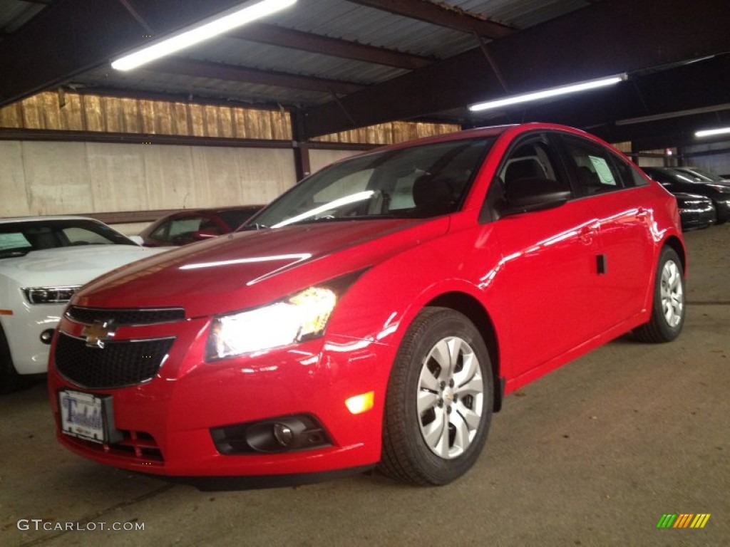 2014 Cruze LS - Red Hot / Jet Black/Medium Titanium photo #1