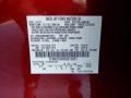 RR: Ruby Red 2014 Ford Flex Limited Color Code