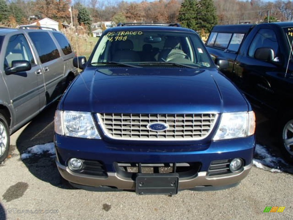 2004 Explorer Eddie Bauer 4x4 - Dark Blue Pearl Metallic / Medium Parchment photo #2