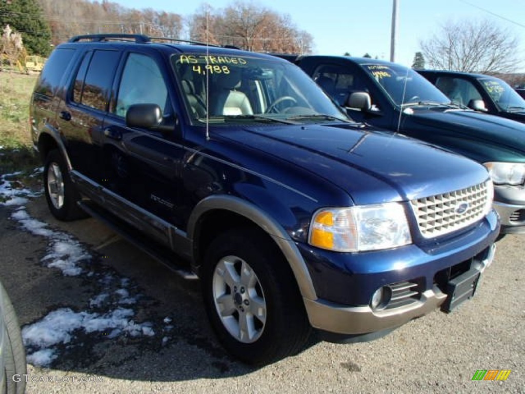 2004 Explorer Eddie Bauer 4x4 - Dark Blue Pearl Metallic / Medium Parchment photo #3