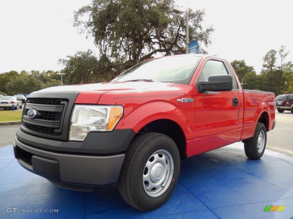 Vermillion Red 2013 Ford F150 XL Regular Cab Exterior Photo #87900688