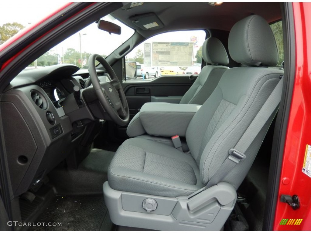 Steel Gray Interior 2013 Ford F150 XL Regular Cab Photo #87900799