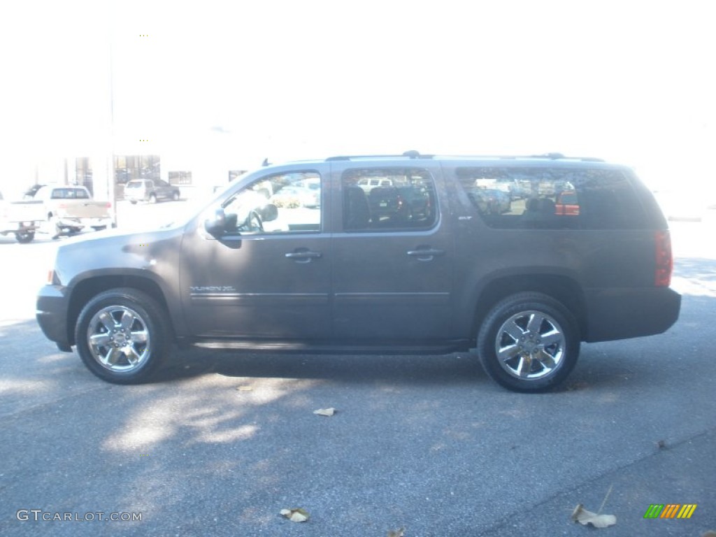 2011 Yukon XL SLT - Storm Gray Metallic / Light Tan photo #9