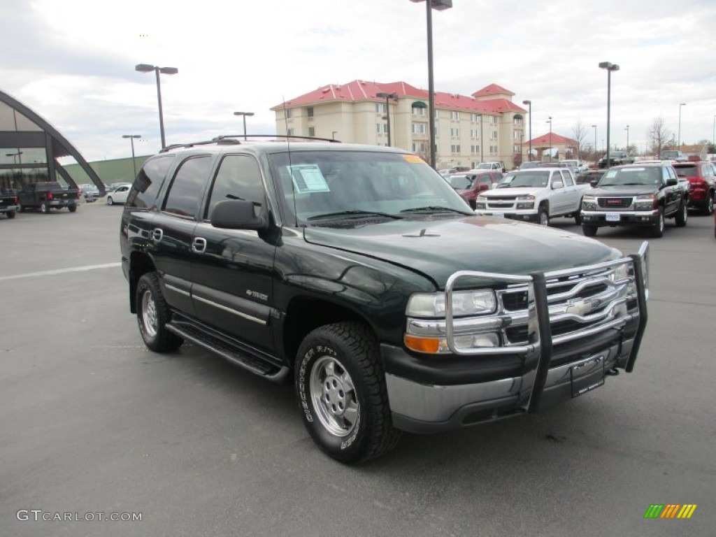 2002 Tahoe LS 4x4 - Forest Green Metallic / Tan/Neutral photo #1