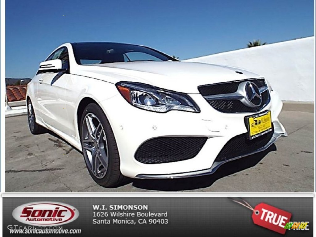 2014 E 550 Coupe - Diamond White Metallic / Black photo #1