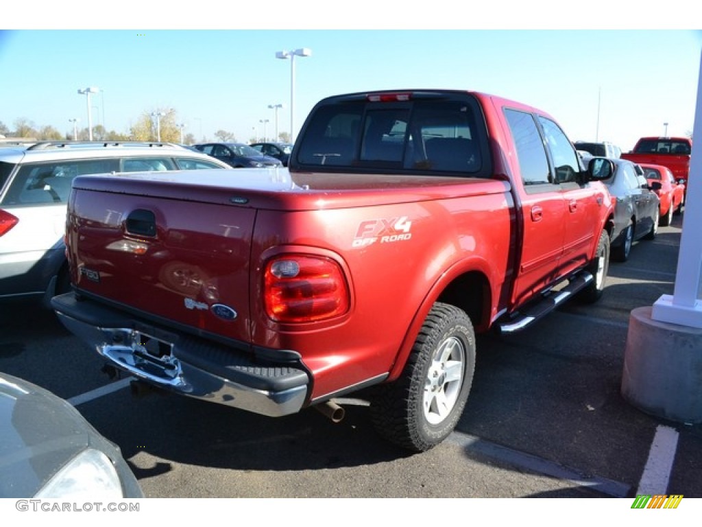 2003 F150 XLT SuperCrew 4x4 - Toreador Red Metallic / Medium Graphite Grey photo #2