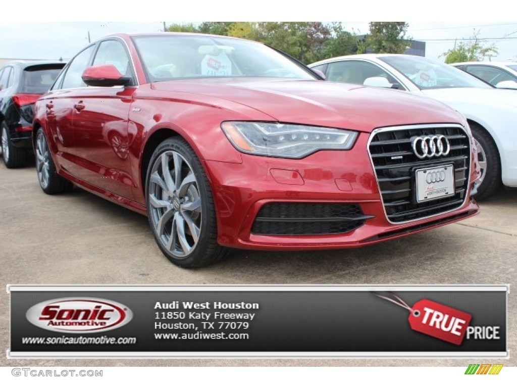 2014 A6 3.0T quattro Sedan - Garnet Red Pearl / Velvet Beige photo #1