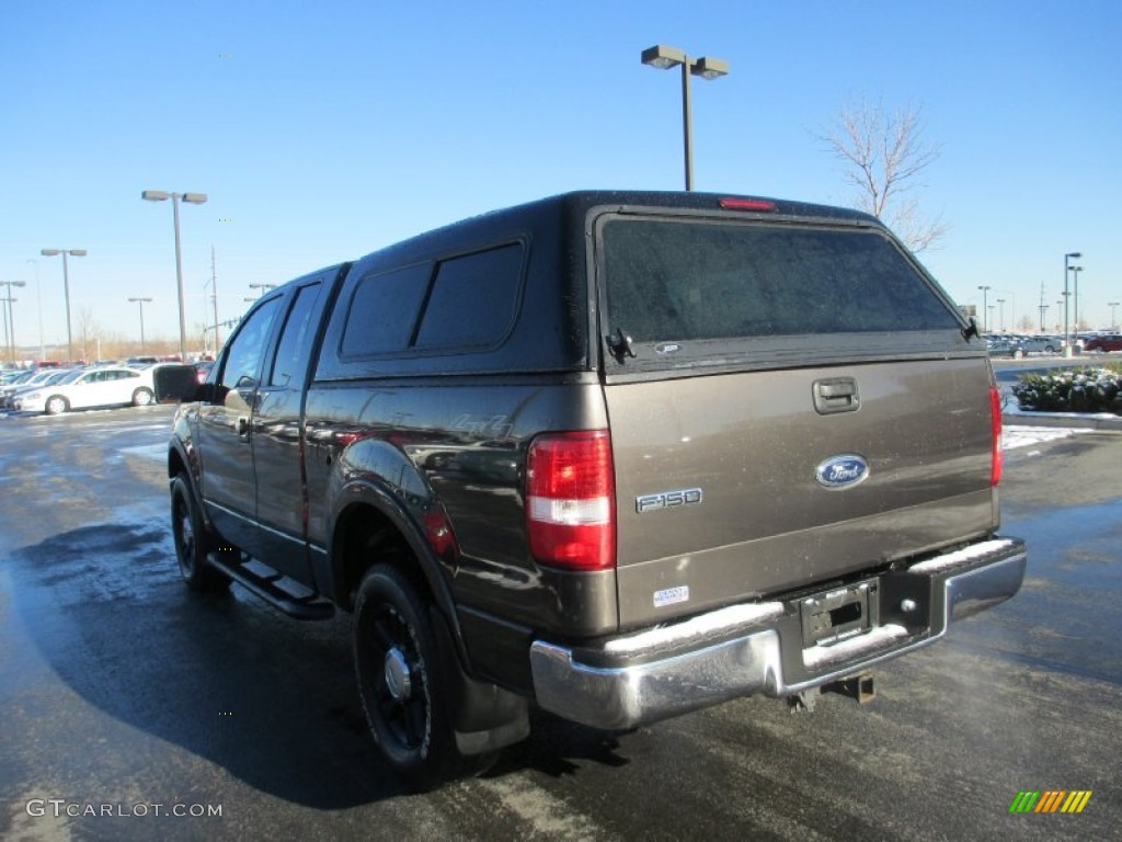 2005 F150 Lariat SuperCab 4x4 - Dark Stone Metallic / Tan photo #4