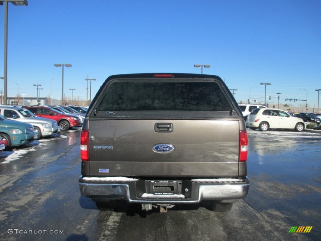 2005 F150 Lariat SuperCab 4x4 - Dark Stone Metallic / Tan photo #5