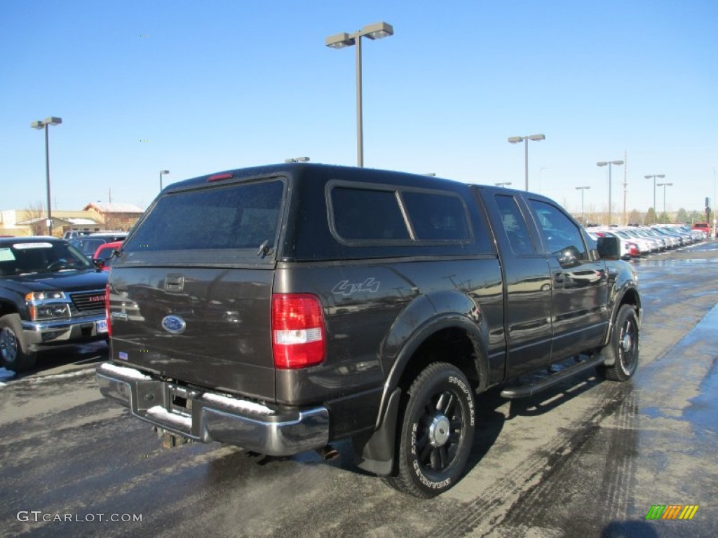 2005 F150 Lariat SuperCab 4x4 - Dark Stone Metallic / Tan photo #6