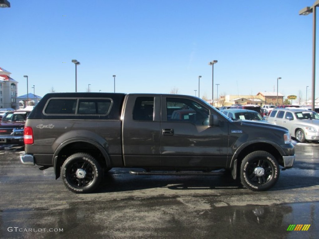 2005 F150 Lariat SuperCab 4x4 - Dark Stone Metallic / Tan photo #7