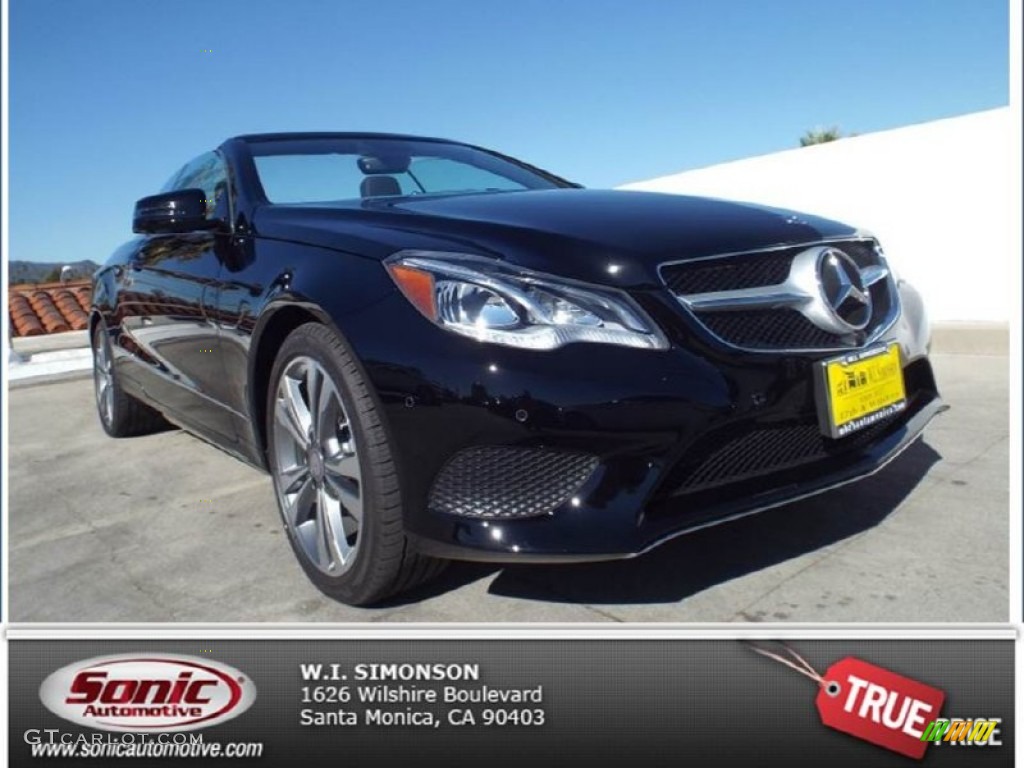 2014 E 350 Cabriolet - Black / Black photo #1