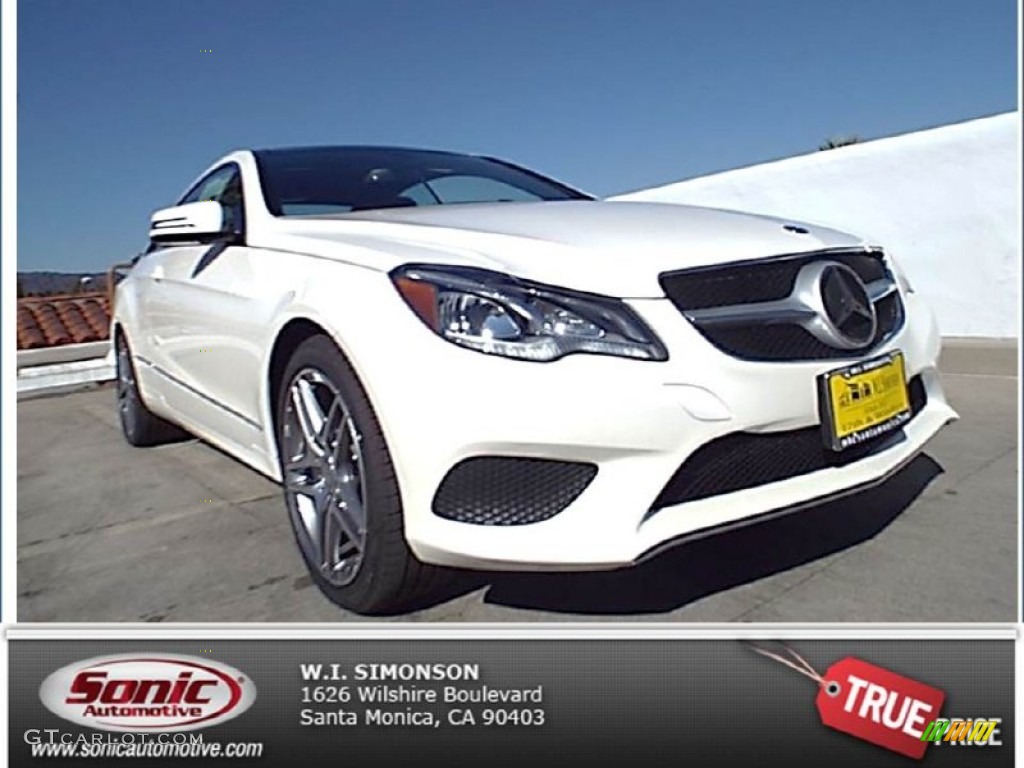 2014 E 350 Coupe - Diamond White Metallic / Black photo #1