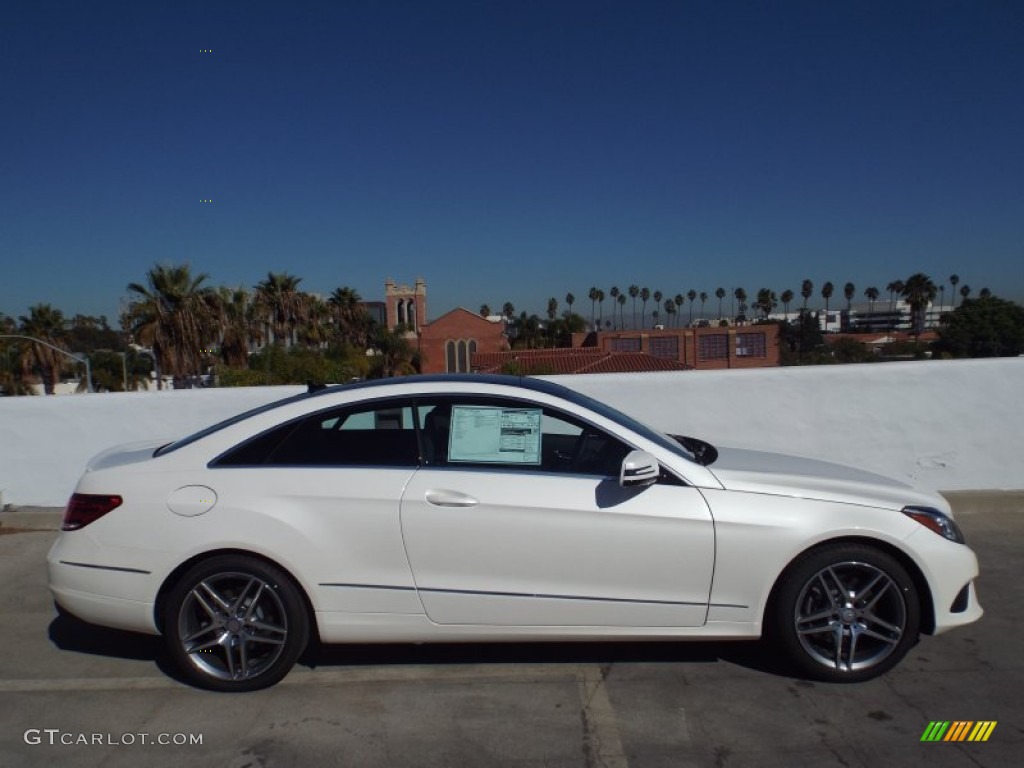 2014 E 350 Coupe - Diamond White Metallic / Black photo #3
