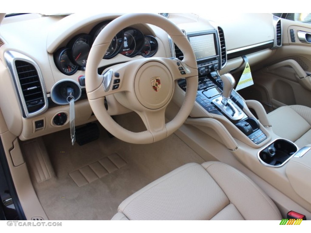 Luxor Beige Interior 2014 Porsche Cayenne Diesel Photo #87906073